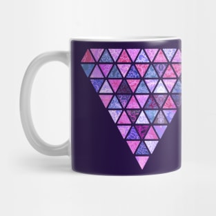 Berry Purples - Triangle Patchwork Pattern Mug